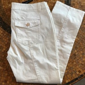 NWT WHBM Womens Blanc Slim Ankle Pants